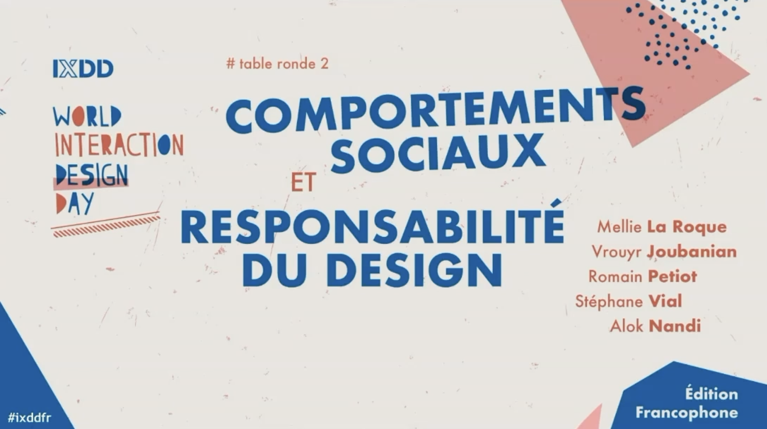 COMPORTEMENTS SOCIAUX ET RESPONSABILITÉ DU DESIGN