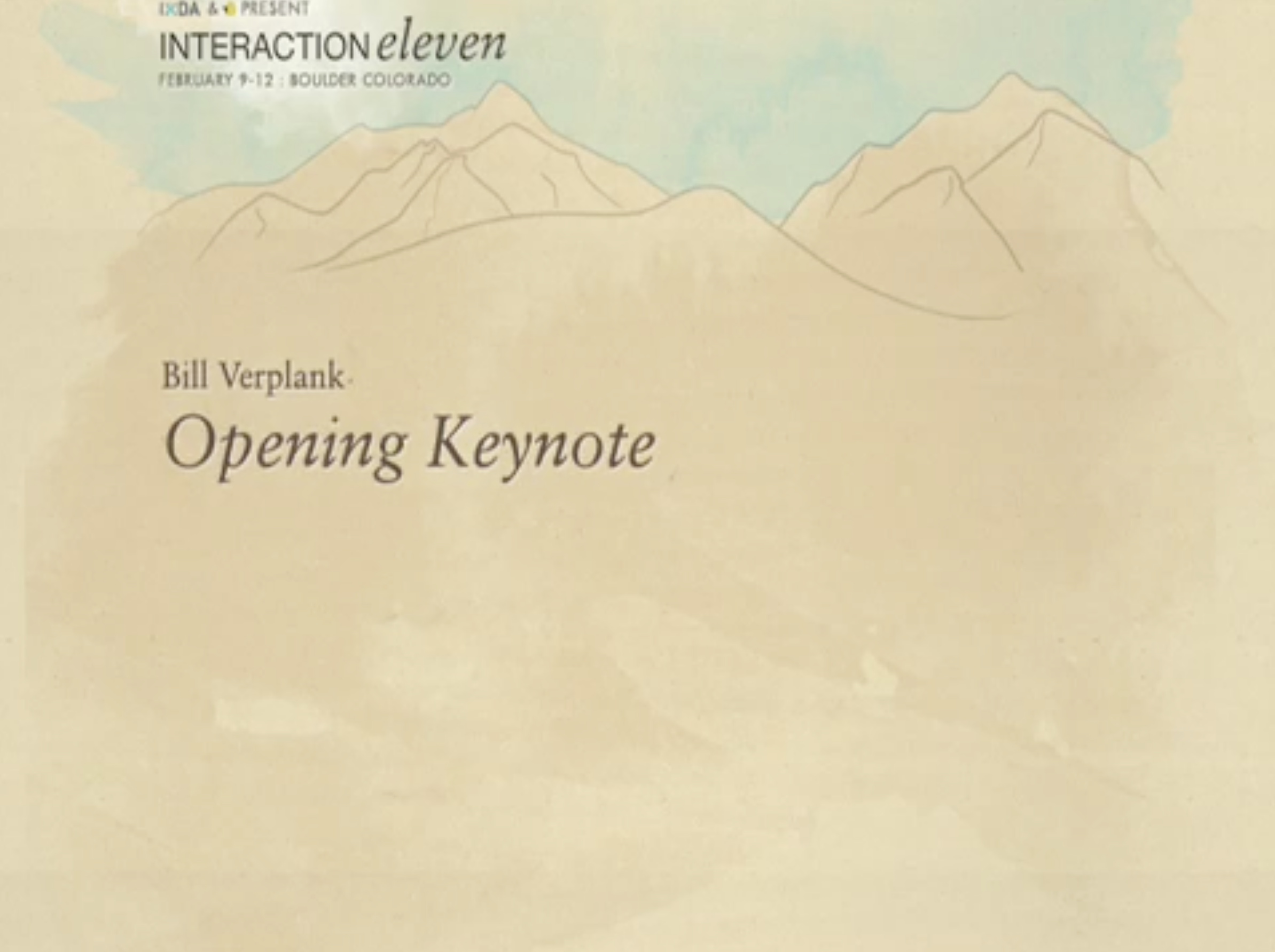 Opening Keynote: Bill Verplank